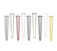 Natural Goods Berlin 4X Hairpin Leg Gambe per Mobili | Diversi colori & dimensioni | Piedi per mobili in metallo | Per armadi & divani | 20cm di altezza & 2-barre | Antracite Industriale