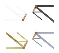 Natural Goods Berlin Appendi-Abiti da Muro Design GARD REINICKENDORF | Montaggio a Parete | Supporti per Asta per Abiti in Metallo in Negro | 100cm Barra Rotonda in Legno di Rovere Europeo