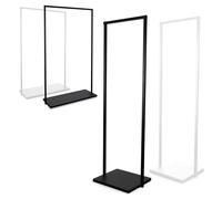 Natural Goods Berlin Appendiabiti BASIS (nero, 50 cm) - Asta appendiabiti in metallo robusto - Asta appendiabiti autoportante per camera da letto, soggiorno e ufficio