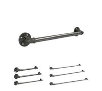 Natural Goods Berlin Appendiabiti da Muro Pipe GARD Wall | Montaggio a Parete Semplice | Appendiabiti da Parete Design Industriale | Metallo | Guardaroba Fai-da-te in Ghisa | 6x40 cm