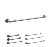 Natural Goods Berlin Appendiabiti da Muro Pipe GARD Wall | Montaggio a Parete Semplice | Appendiabiti da Parete Design Industriale | Metallo | Guardaroba Fai-da-te in Ghisa | 6x120 cm