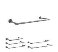 Natural Goods Berlin Appendiabiti da Muro Pipe GARD Wall | Montaggio a Parete Semplice | Appendiabiti da Parete Design Industriale | Metallo | Guardaroba Fai-da-te in Ghisa | 30x90 cm