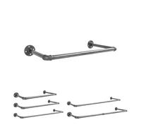 Natural Goods Berlin Appendiabiti da Muro Pipe GARD Wall | Montaggio a Parete Semplice | Appendiabiti da Parete Design Industriale | Metallo | Guardaroba Fai-da-te in Ghisa | 30x60 cm