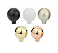 Natural Goods Berlin, pomelli per mobili, in metallo, rotondi, per armadi, comò, credenze, credenze, cucina, cassetti, moderno gancio a sfera (5, effetto acciaio inox)