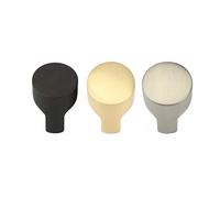 Natural Goods Berlin, pomelli per mobili, in metallo, rotondi, per porte, armadi, comò, credenze, credenze, cucina, cassetti, moderno gancio a sfera (5, effetto acciaio inox)