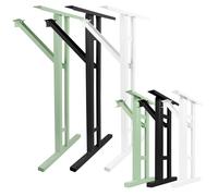 Natural Goods Berlin Set di 2 supporti a forma di I per set di tende da birra (nero, 43 x 23 cm) - Piedini pieghevoli in metallo per panchina - Robusto telaio per esterni per giardino, terrazza e