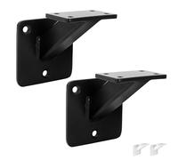 Natural Goods Berlin SLANT Supporto per corrimano nero 2 pezzi/moderno supporto per ringhiera per interni ed esterni/elegante supporto per corrimano in metallo massiccio/supporto per corrimano per