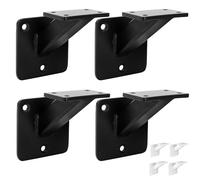 Natural Goods Berlin SLANT Supporto per corrimano nero 4 pezzi/moderno supporto per ringhiera per interni ed esterni/elegante supporto per corrimano in metallo massiccio/supporto per corrimano per