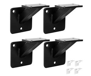 Natural Goods Berlin SLANT Supporto per corrimano nero 4 pezzi/moderno supporto per ringhiera per interni ed esterni/elegante supporto per corrimano in metallo massiccio/supporto per corrimano per