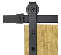 Natural Goods Berlino Porta Scorrevole System "modello J, Nero verniciato a polveri, 2 m, SCHEUNEN Tor, portello della cucina, salvaspazio, Anti-appannamento, Barn Door hardware