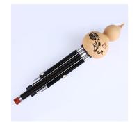 Natural Gourd Black Wood Gourd Flute Adult Beginner C Key/B Flat Hulusi Ethnic Musical Instrument Professionale Hulusi (Color : B flat)