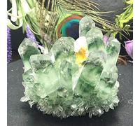 Natural Green Ghost Phantom Quartz Crystal Cluster Rock Stones and Crystals ReikiSpecimen Home DecoStone (Color : 650-700g)