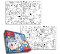 Natural History Museum Colouring Jigsaw Set - 2 x 100 Piece Puzzles with 6 Colou
