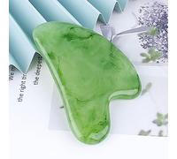 Natural Jade Stone Gua Sha Massage Board Quarzo rosa Guasha Plate Jade Face Massager Scrapers Tools for Face Body, PK decorazione della stanza (Color : Gn)