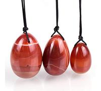 Natural Jade Yoni Egg Set Women Kegel Exerciser Ball Crystal Rose Quartz Ball, WHRLQXM (Color : Carnelian)