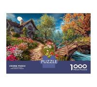 Natural Landscape Jigsaw Puzzles for Adults Challenging Puzzles The Impossible Challenge 1000 Pieces Forest Path Enchanted Woods Difficult Hard Jigsaw Puzzles for Man And Woman with Letters on Back 5
