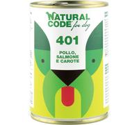 Natural code dog 401 pollo, salmone e carote 400gr