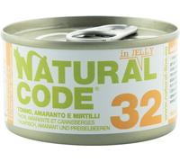 natural line srl Natural Code Gatto Lattina (32) Adulto Tonno & Mirtilli 85 Gr