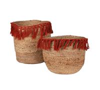 NATURAL LIVING "CESTINO JUTA" NATURALE E INTRECCIO X2PZ H25CM E H30CM