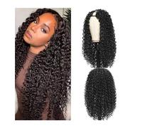 Natural Looking & Comfortable | Long Lasting Quali Parrucche ricce lunghe da 12-30 pollici for parrucche da donna Parrucca in fibra ad alta temperatura con parte a V. Parrucca for capelli sintetici tr