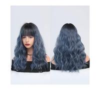 Natural Looking & Comfortable | Long Lasting Quali Parrucche rosso scuro for donna Parrucca ondulata bordeaux con frangia Parrucca sintetica colorata Ombre rossa for la festa quotidiana transform Your