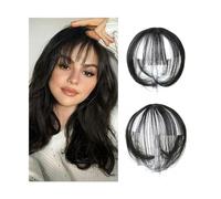 Natural Looking Hair Bangs Clip-In Fringe for Wome Frangia sintetica 3D Capelli invisibili senza giunture Frangia ad aria sopra la testa Invisibile naturale Aumenta il volume dei capelli Ideal for Cos