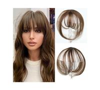 Natural Looking Hair Bangs Clip-In Fringe for Wome Frangia sintetica 3D Capelli invisibili senza giunture Frangia ad aria sopra la testa Invisibile naturale Aumenta il volume dei capelli Ideal for Cos