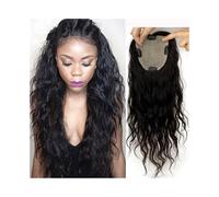 Natural Looking Hairpiece for Women, Hair Toppers for Thinning Hair 8"-22" Brazilian Human Hair Toppers for Women 5"x5" Swiss Lace Base Clip In Loose Wavy Hair Topper Hairpiece, Invisible & Breathabl