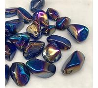 Natural Magic 100g Campione di cristallo trasparente naturale di roccia Placca blu burattata colorata