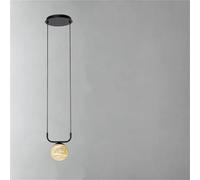 Natural Marble Ball Pendant Lamp G9 Bulb Black Metal Wire Adjustable For Dining Room Kitchen Bedroom Parlor Stone Lighting