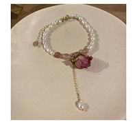 Natural Pearl ins Retro Flower Freshwater Pearl Adjustable Yellow Flower China