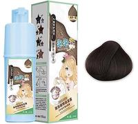 Natural Plant Extract Bubble Hair Dye, Instant Plant Bubble Hair Dye, Plant Bubble Hair Dye Conditioner,Bubble Dye Hair and Hair Care 2 in 1, 230ml. (brown black)