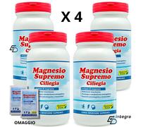NATURAL POINT - Magnesio Supremo Ciliegia 4 x 150g = 600g + 2 Bustine Omaggio