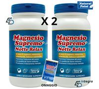 NATURAL POINT Magnesio Supremo Notte Relax 2x 150g Camomilla e Melissa + Omaggio
