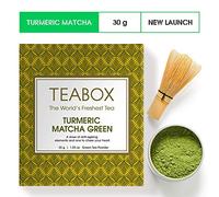 Natural Pure Herbal Teabox Japanese Turmeric Matcha Green Tea, 30g (15 Cups) | Rich in Antioxidants
