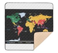 Natural Resources - Tappetino da gioco per bambini, grande, robusto, portatile, da viaggio, per neonati, bambini, 127 x 127 cm