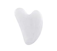 Natural Rose Jade Roller Face Massage Gua Sha Board Crystal Stone Jade Massager Body Facial Eye Scraping 1Pcs, decorazione della stanza (Color : Weiß)