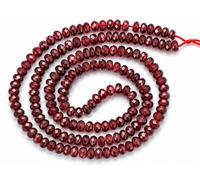 Natural Ruby Jade Semi Precious Gemstone Loose Beads for Jewelry Making - 6mm Faceted Rondelle AAA Quality Natural Stone Beads, 14 Inch Strand for DIY Bracelet Necklace Craft (2)