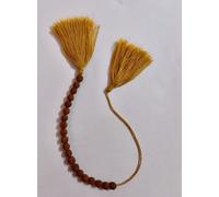 Natural Rudraksha Seed Japa Jaap Counter Mala, 5 mukhi 5 facce, Big Beads 10 mm