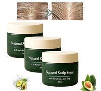 Natural Scalp Scrub,Deep Cleansing Hydrating Scrub,Natural Scalp Exfoliator Scrubs,Deep Cleansing & Nourishing Exfoliating,Moisturizing and Comfortable,Gentle Plant Formula (3 Pcs, 200ml)
