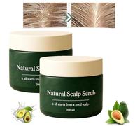 Natural Scalp Scrub,Deep Cleansing Hydrating Scrub,Natural Scalp Exfoliator Scrubs,Deep Cleansing & Nourishing Exfoliating,Moisturizing and Comfortable,Gentle Plant Formula (2 Pcs, 200ml)