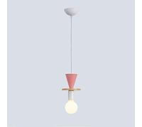 Natural Solid Wood Single Head Chandelier, Nordic Wrought Iron Ceiling Light, Adjustable Pendant Decorative Lighting, LED Bedroom Bar Lamp
