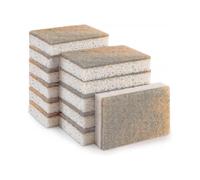 Natural Sponge 12 Pack - Biodegradable Compostable Cellulose Kitchen Sponges Coconut Scrubber - Eco Friendly Sponge for Dishes Cleaning