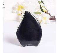 Natural Stone Face Care Gua Sha Massager Beauty Skin Scraping Board Black Bian Shi Crystal Massage Tool Health Neck, 1 pz decorazione della stanza