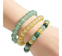 Natural Stone Turquoise Bracelet Bead Elastic String Casual Jewellery | Practical Turquoise Bead Bracelet Elastic String Casual Jewellery, Natural Stone Turquoise Bracelet for Meditation Commuting