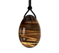 Natural Tiger Eye Stone Yoni Egg Set Yoni Jade Egg Kegel Exerciser Massage Balls, Drilled L WHRLQXM (Color : Drilled L)