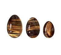 Natural Tiger Eye Stone Yoni Egg Set Yoni Jade Egg Kegel Exerciser Massage Balls, Drilled L WHRLQXM (Color : Undrilled 3pc)