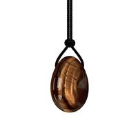 Natural Tiger Eye Stone Yoni Egg Set Yoni Jade Egg Kegel Exerciser Massage Balls, Drilled L WHRLQXM (Color : Drilled S)