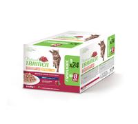 Natural Trainer Cibo Umido per Gatti Adulti - Multipack Pollo & Salmone - 24 x 85 g