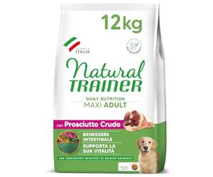 Natural Trainer Adult Maxi - Cibo Secco per Cani con Prosciutto Crudo e Riso, 12 kg